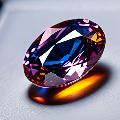 Close-up of a Paparacha Sapphire**

"A macro photograph of a flawless Paparacha Sapphire, showcasing its unique blend of pink and orange hues, intricate internal details, gem certification visible, safe for work, appropriate content, fully clothed, professional, perfect anatomy, correct proportions, natural pose."

**